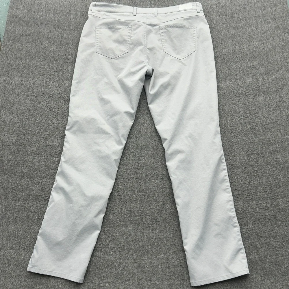 Peter Millar EB66 Pants Mens 38x32 Golf Flex Preppy Performance Gray Classic Fit